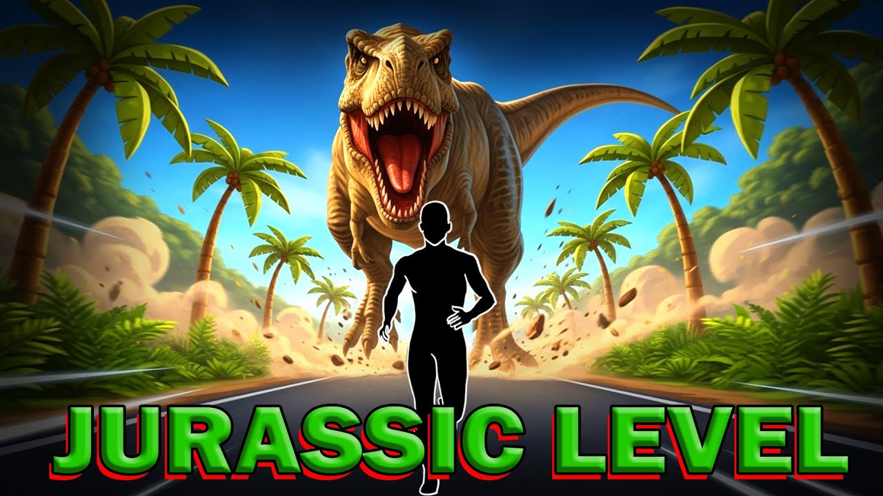 RUN FROM THE T-REX! | JURASSIC ADVENTURE Immersive Interactive Warm Up | (Viral Game)