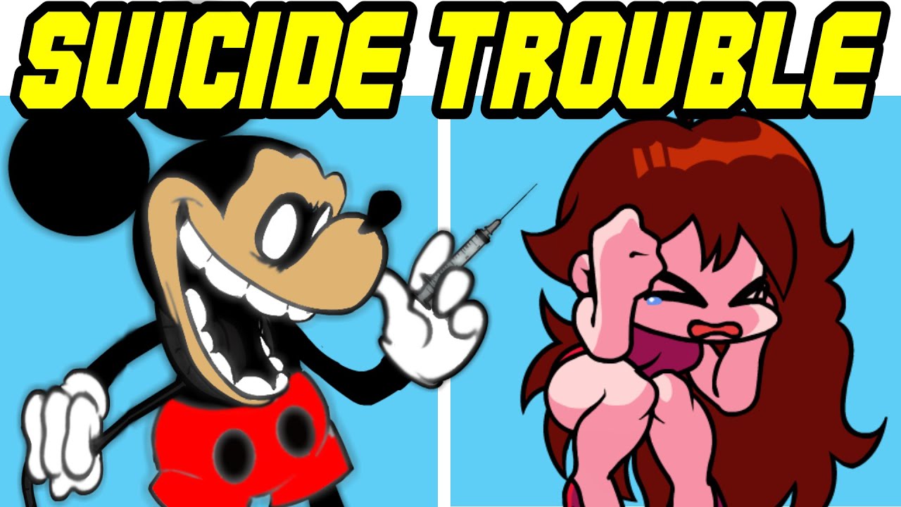 Friday Night Funkin' VS Suicidal Trouble (Mickey Mouse Triple Trouble) (FNF Mod)