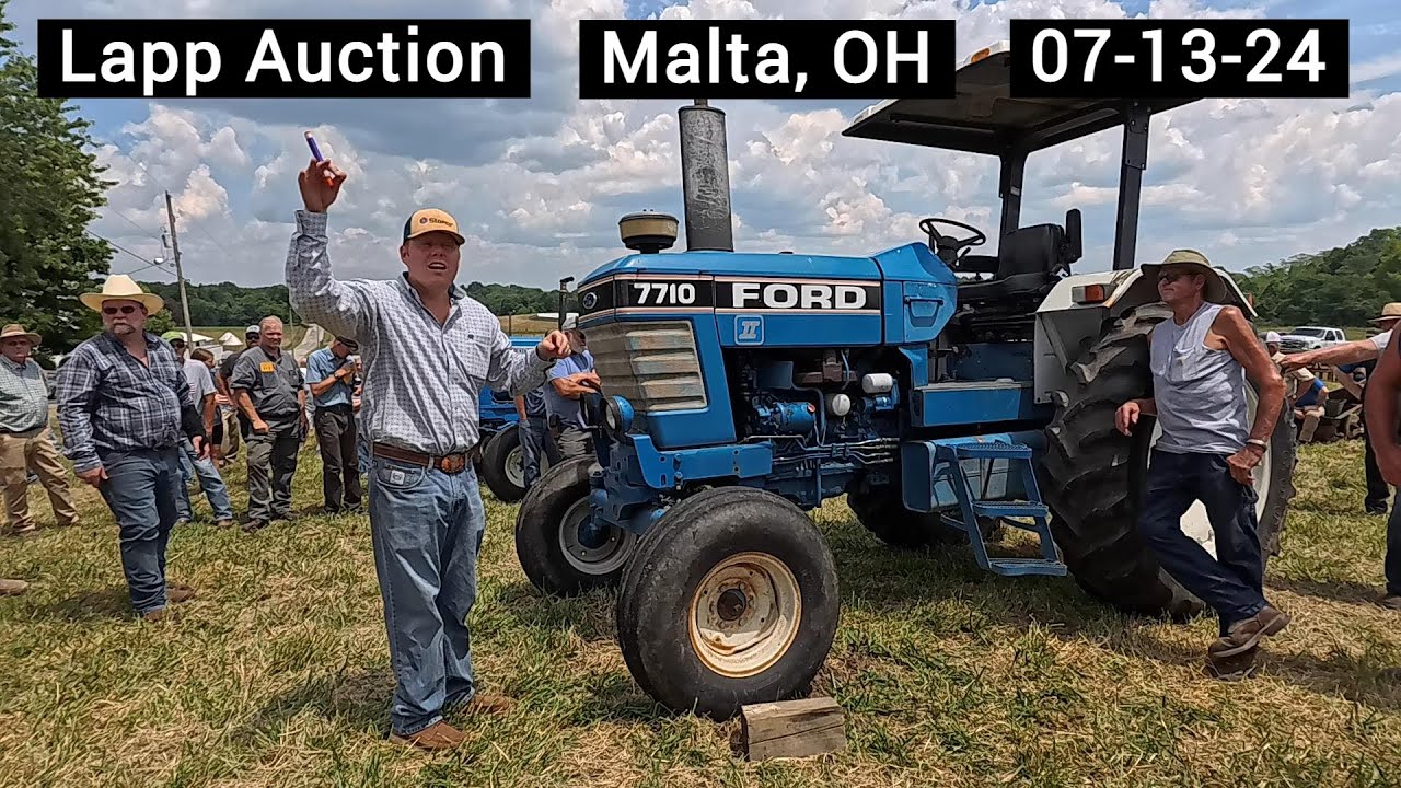 Results - Tractors - Ford 7710, 7000, 5000, 4100 - David Brown 880 - Lapp Farm Auction Malta, OH