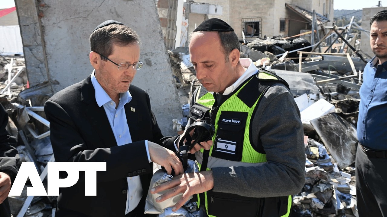 Israel's Herzog Visits Beit Shemesh Missile Strike Site & Says, 