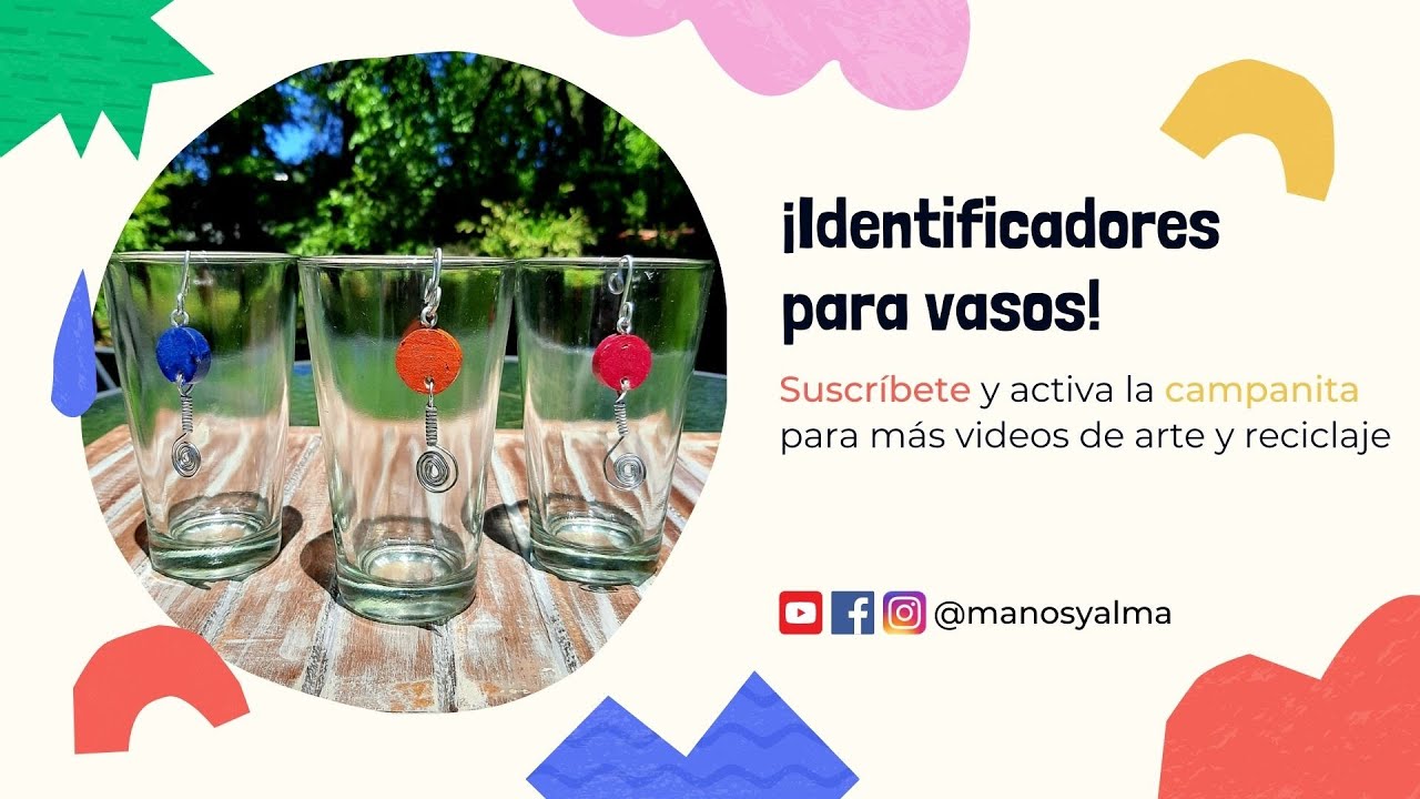 IDENTIFICADORES para VASOS... perfectos para estas fiestas!!!
