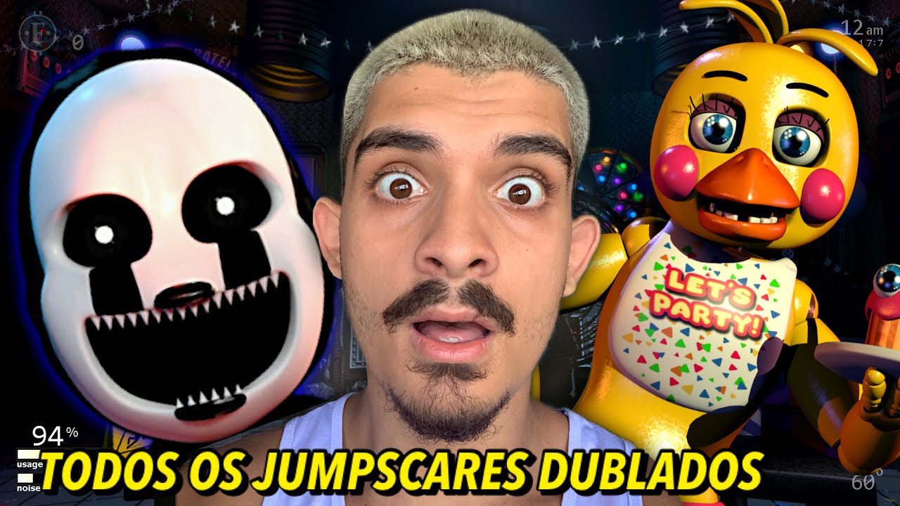 REAGINDO AOS JUMPSCARES DE FNAF ULTIMATE CUSTOM NIGHT DUBLADOS!!!