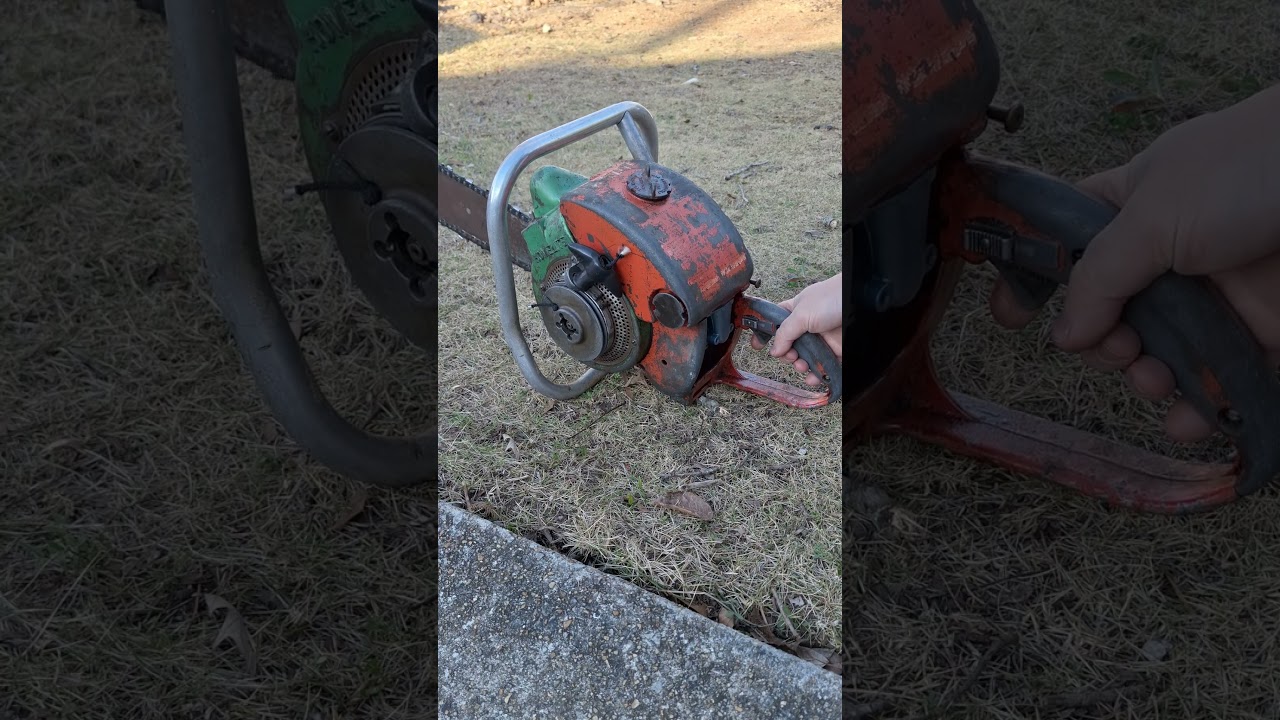 Homelite Model 17 coldstart #coldstart #homelite #chainsaws #shorts
