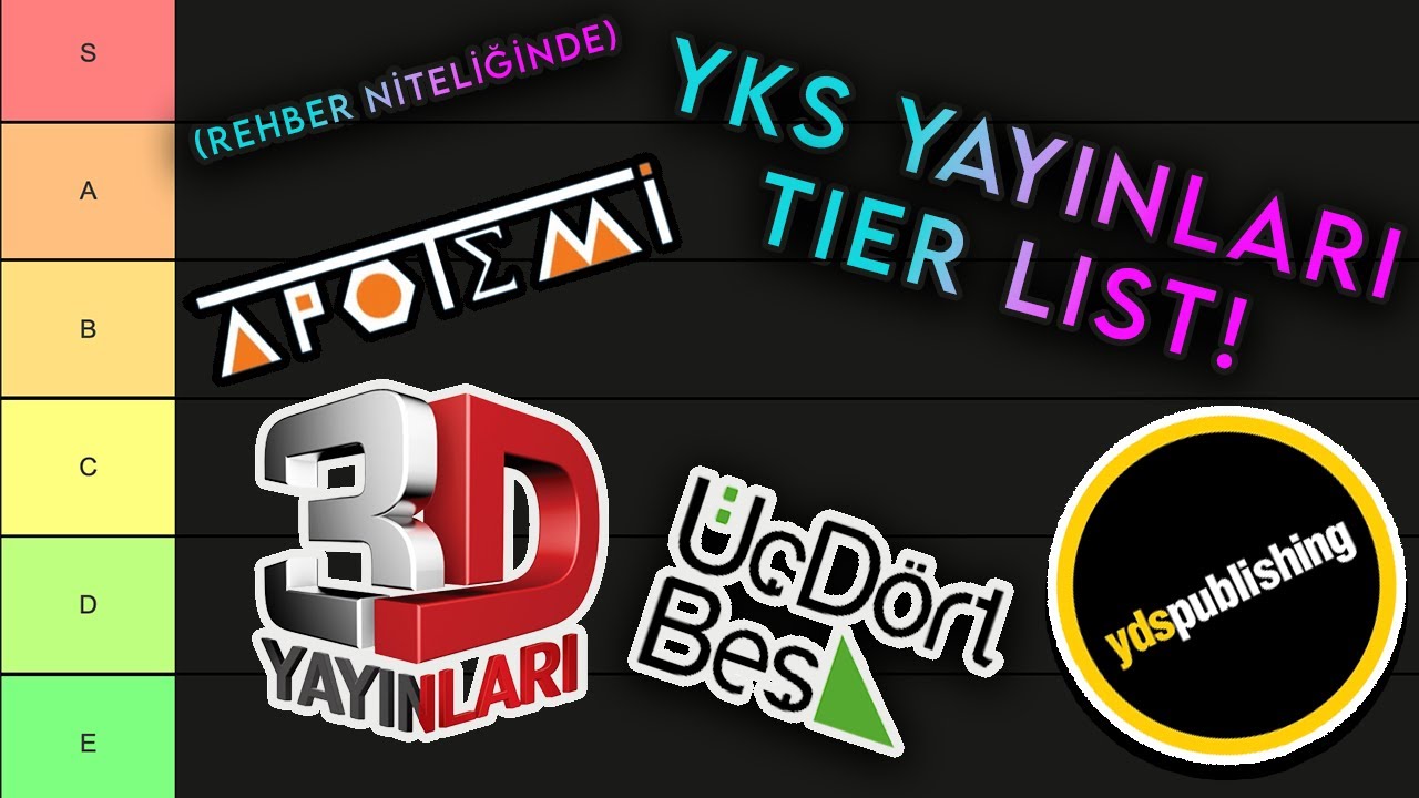 YKS Yayınları TIER LIST! (Rehber Niteliğinde)