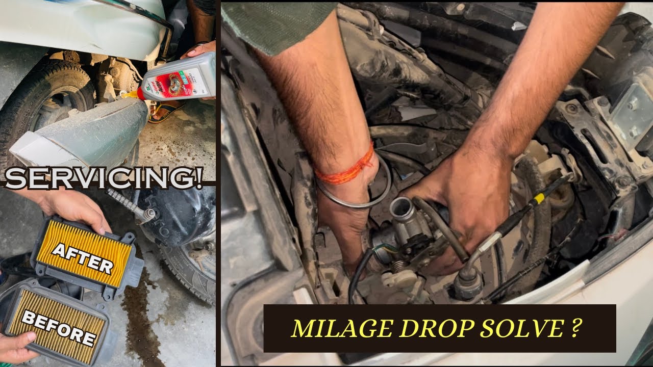 Hero Maestro Edge servicing at home-Smoke problems|Rpm Fluctuation Servicing costing​⁠​⁠@Moto Grip