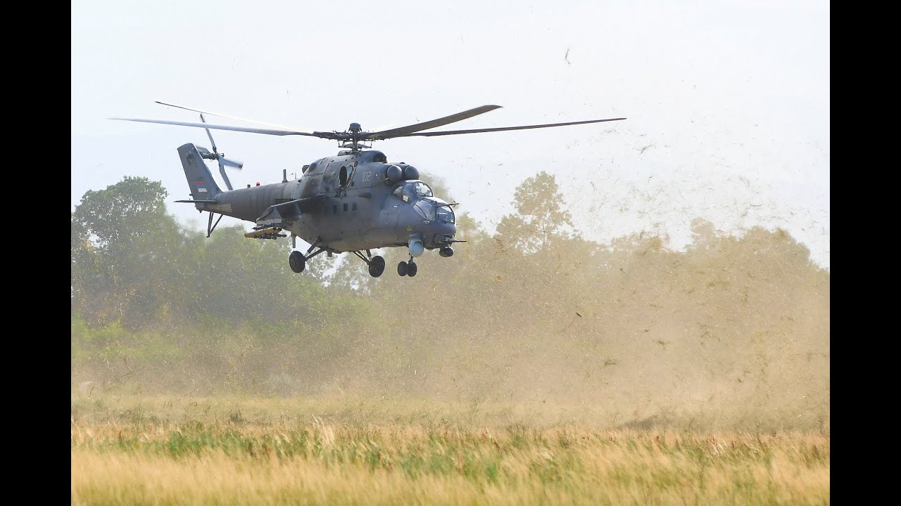 Priprema helikoptera Vojske Srbije za gađanje ciljeva na zemlji