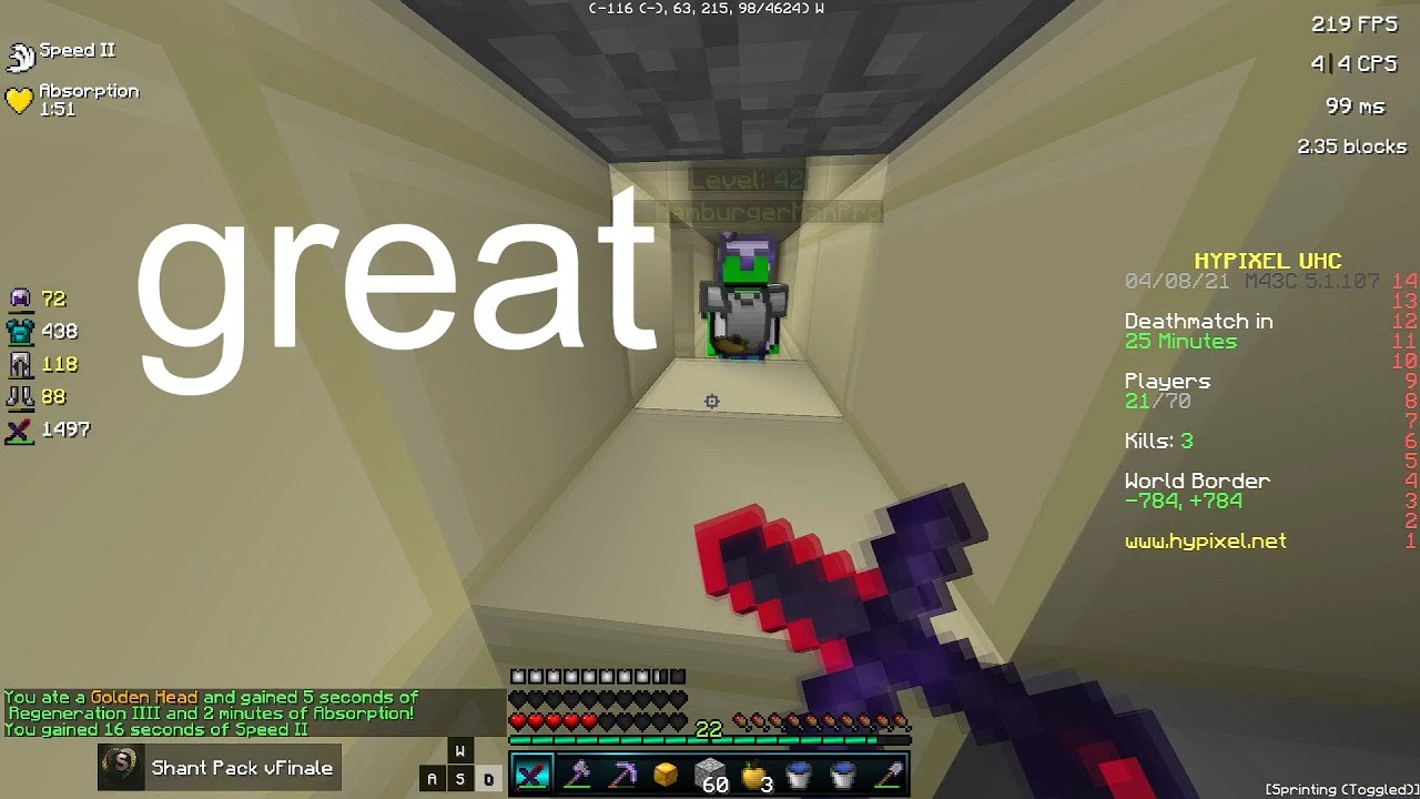 The best Game Sense and Aim (Hypixel UHC)