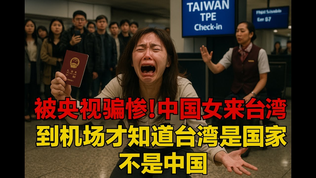 活该，被央視騙慘來臺灣！到機場才發現臺灣是國家不是中國