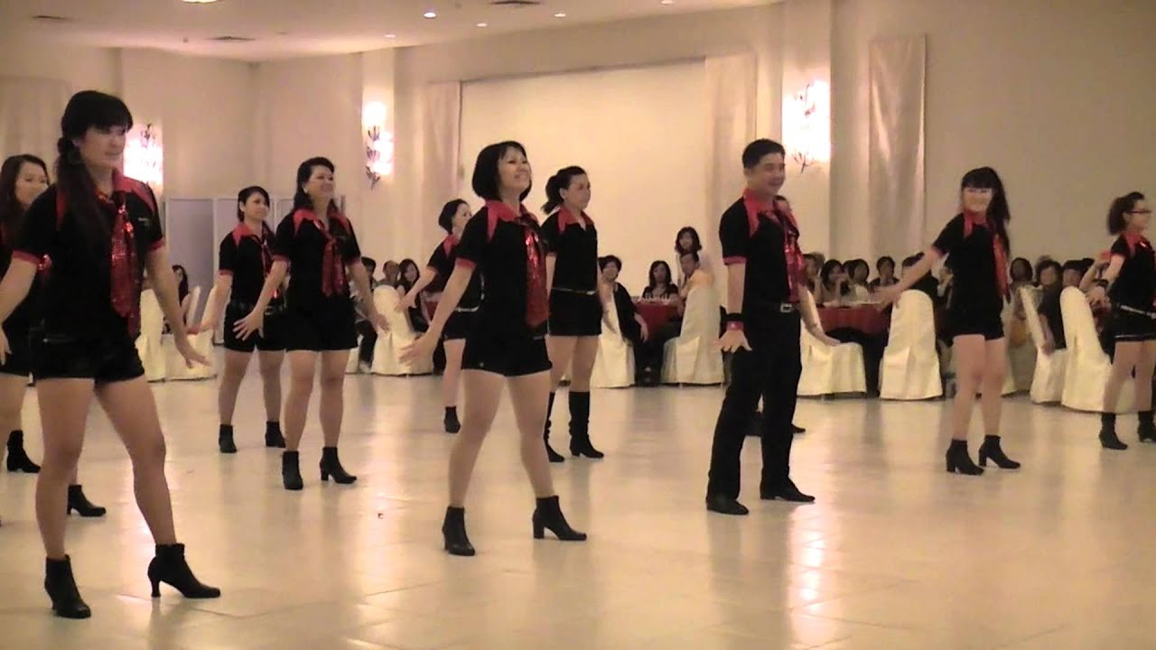 gangnam style line dance party at muar 15/9/2012