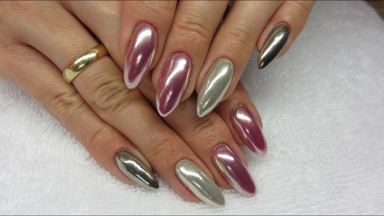 Efekt Chromu na różnych kolorach - Metal Manix Multi Chrome Indigo Nails & Madam Glam - Chrome Nails