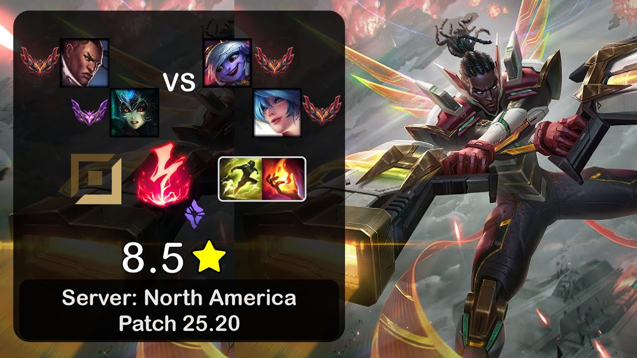 Lucian ADC + Nami vs Tristana + Sona - NA GrandMaster - Patch 25.20
