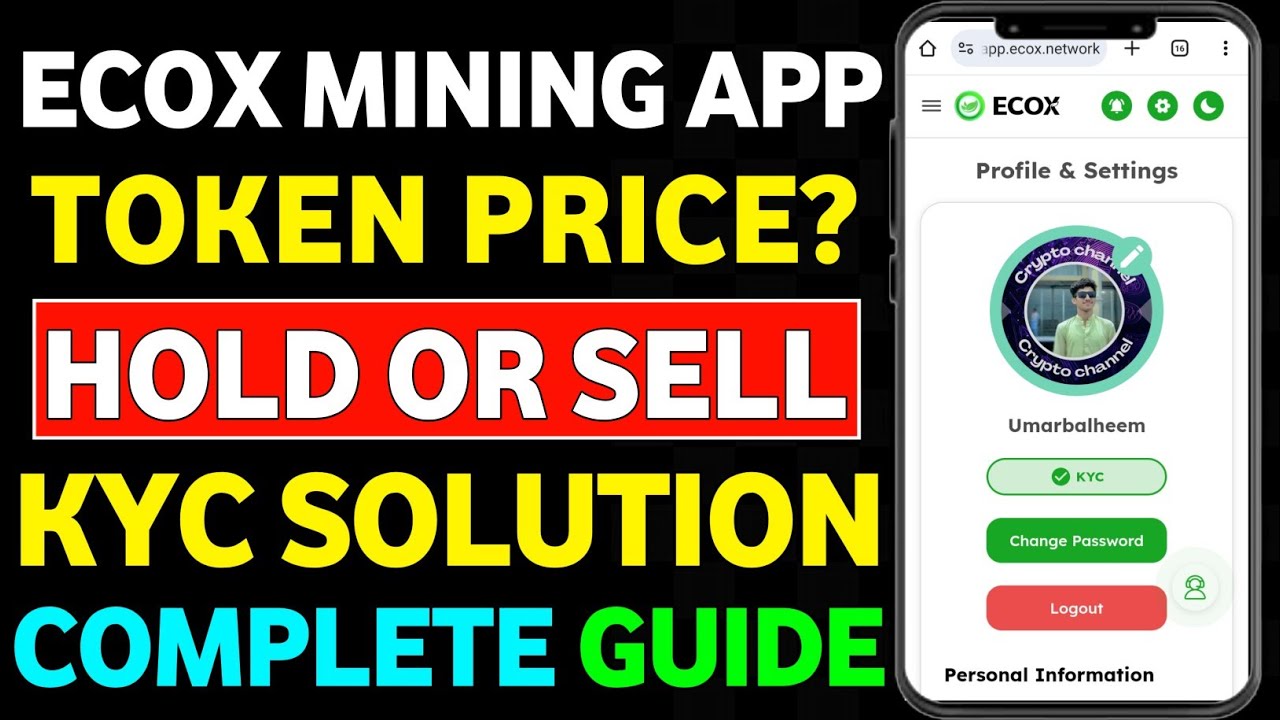 Ecox Mining App Kyc Verification || Ecox Mining App P2P Selling || Ecox App Token Price??