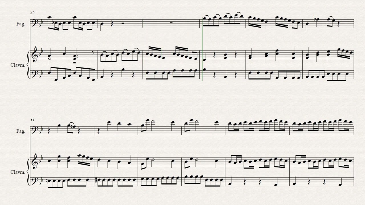 Duetto G- Moll For Bassoon and Cembalo  (Christoph Schaffrath)