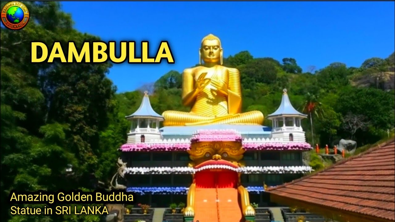 Dambulla Cave Temple , Golden Buddha , Statue in sri lanka
