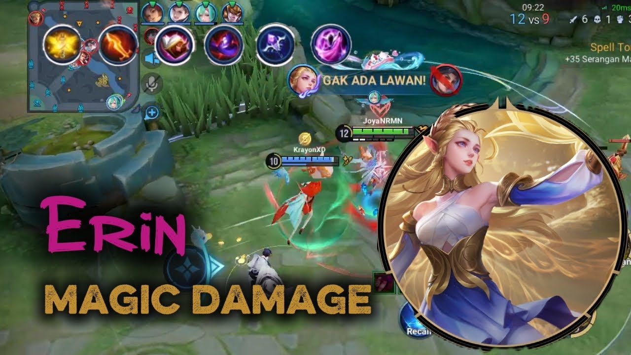 Sakit banget Erin magic damage - honor of kings 