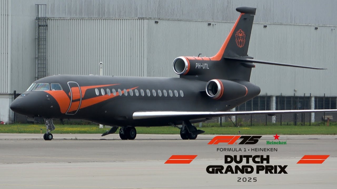 Max Verstappen And Many More F1 Drivers Arriving in Private Jets For The 2025 Dutch GP (4K)