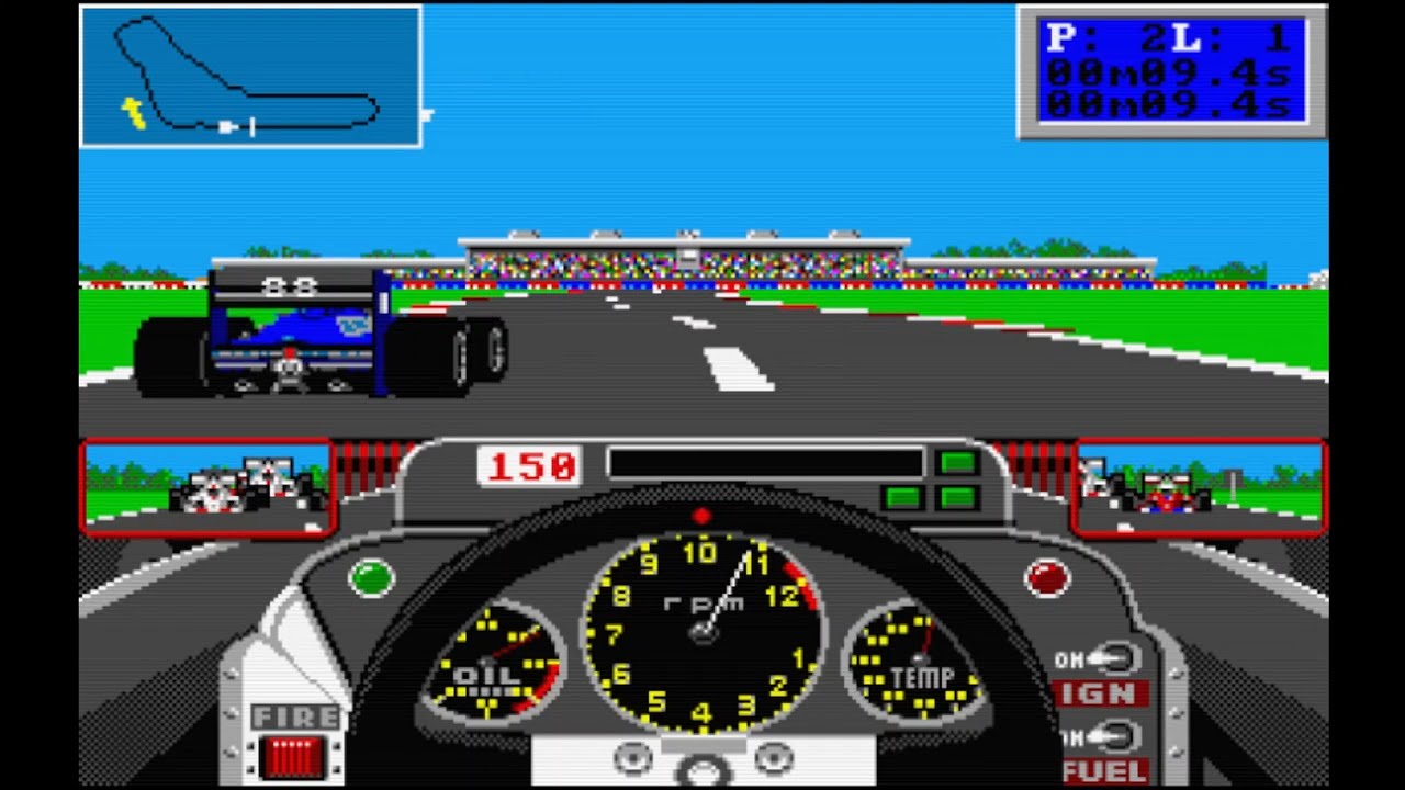 Grand Prix Circuit (Amiga 500 - Accolade - 1989) Gara a Monza!