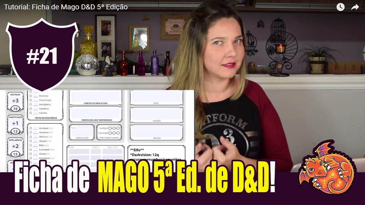 Tutorial: Ficha de Mago D&D 5ª Edição
