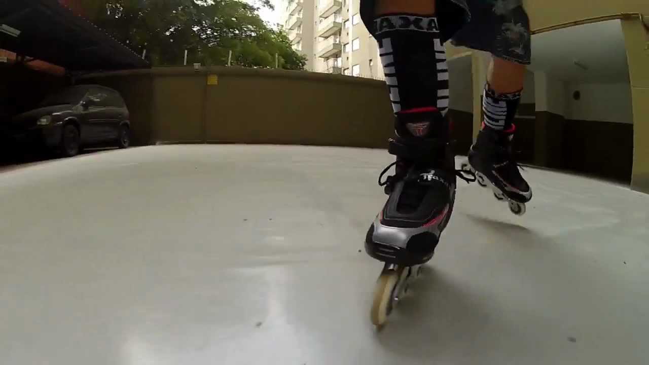 Primeiro teste no patins Traxart ABEC-7