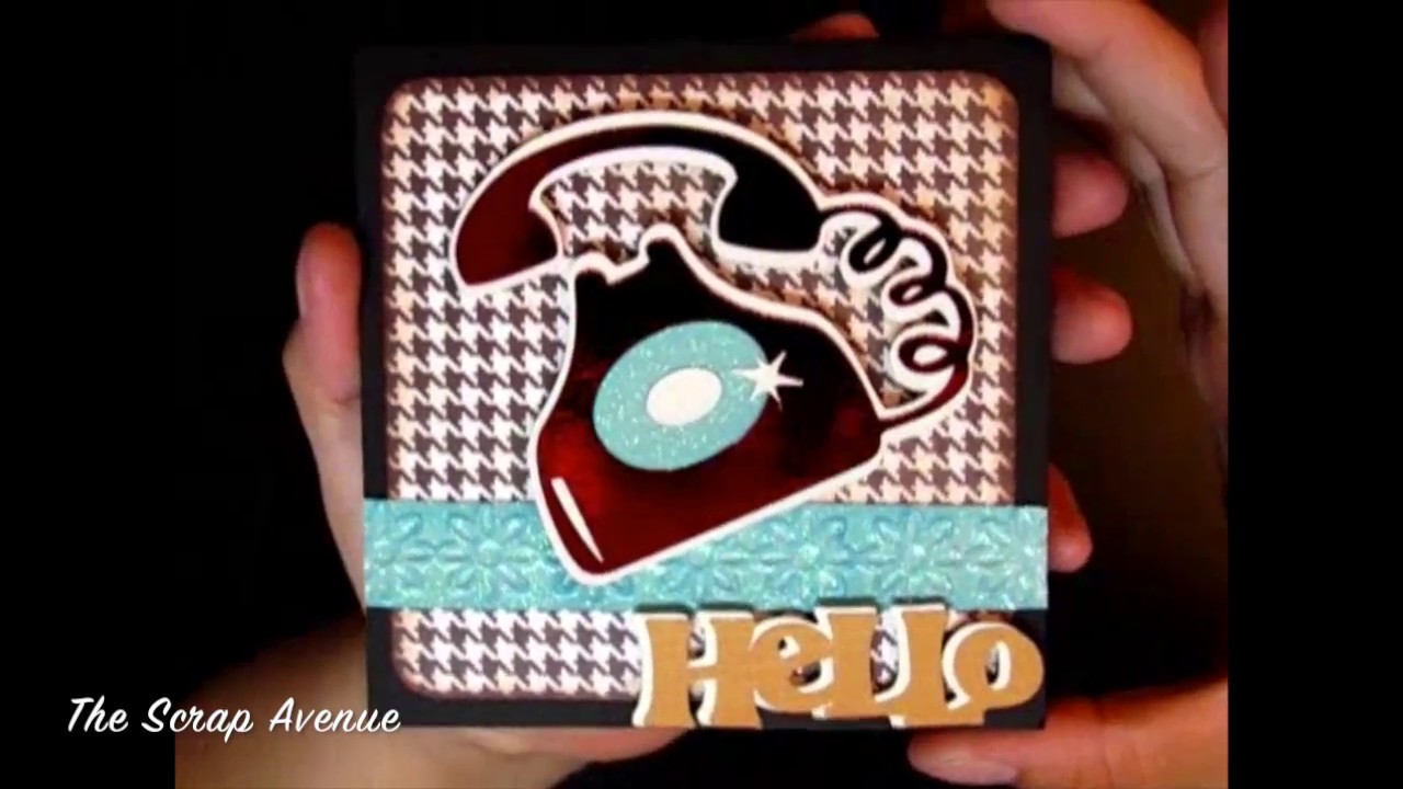 Retro Phone Hello Card/From My Kitchen Cricut Cartridge