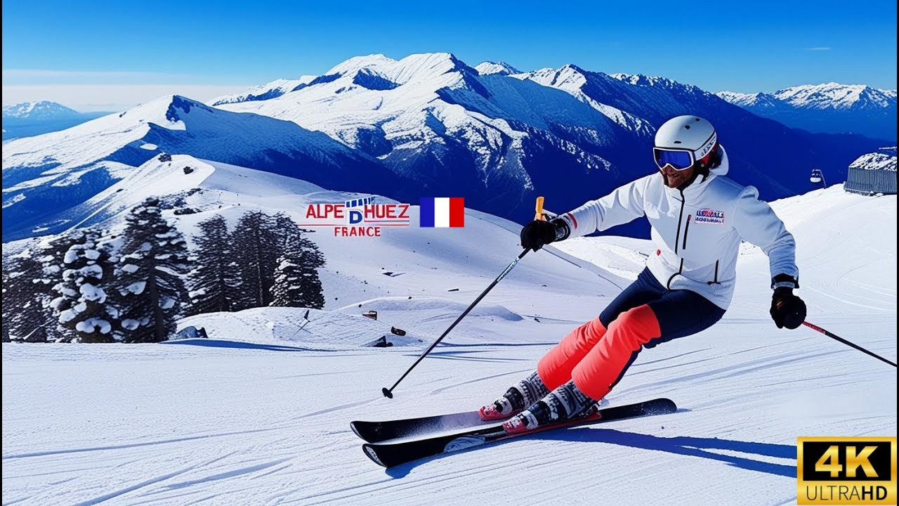 [4K] Skiing Alpe d'Huez ASMR | Bergers + Pic Blanc | GoPro Hero 13