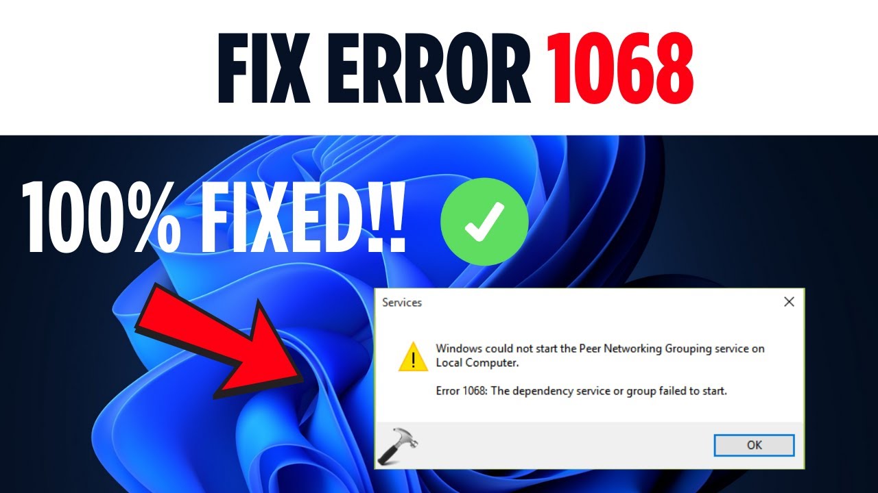 How to Fix Error 1068 The dependency service or group failed to start in Windows 11 (TUTORIAL) 2026