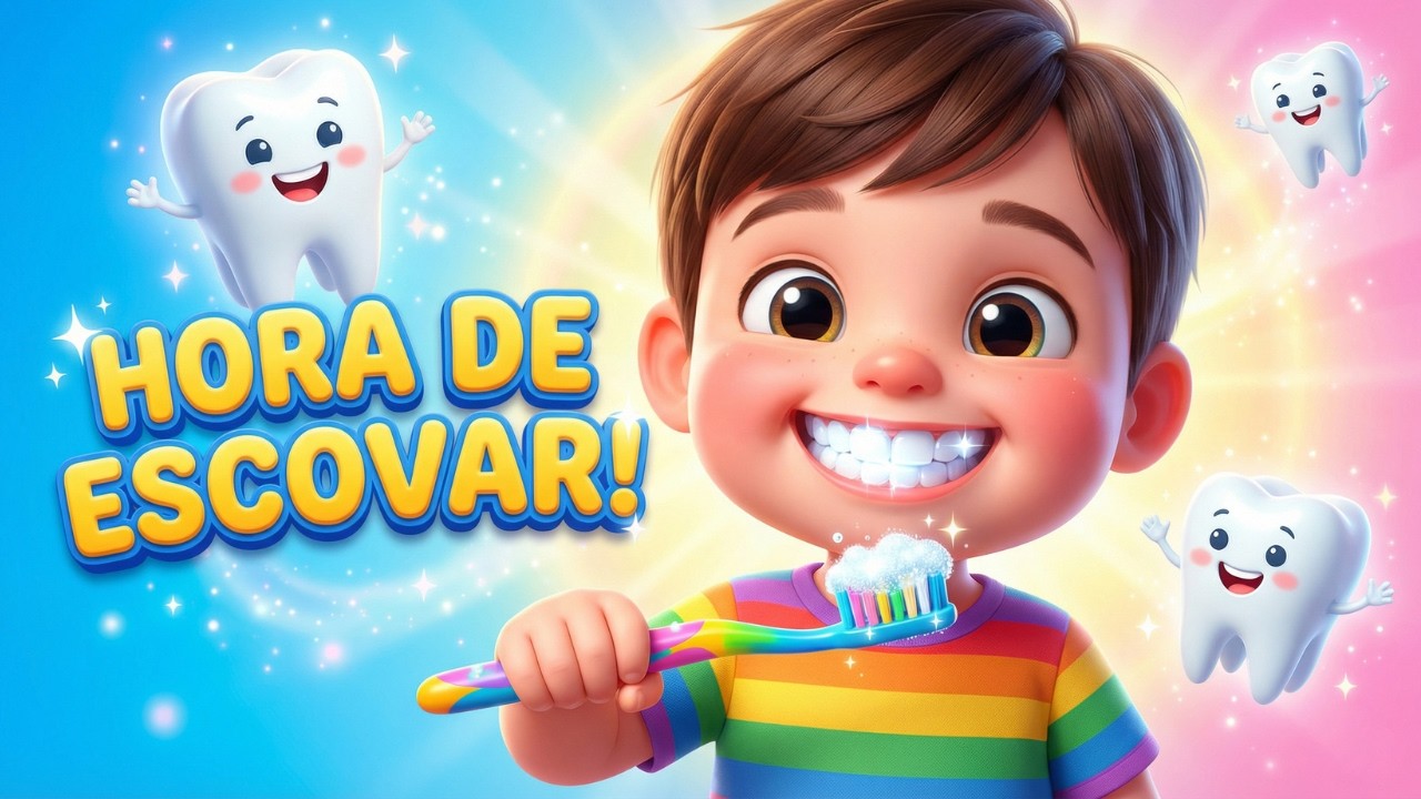 Hora de Escovar os Dentes 🦷✨ Música Infantil Divertida para Crianças