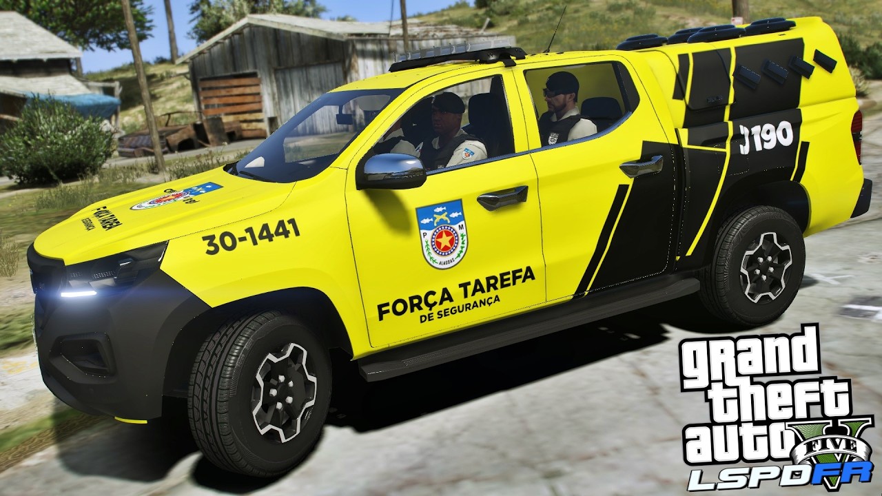 GTA V PMAL - HOMEM É PRESO PELA PM APÓS ROUBAR E DANIFICAR CARRO | FIAT TITANO 2025 - FORÇA TAREFA