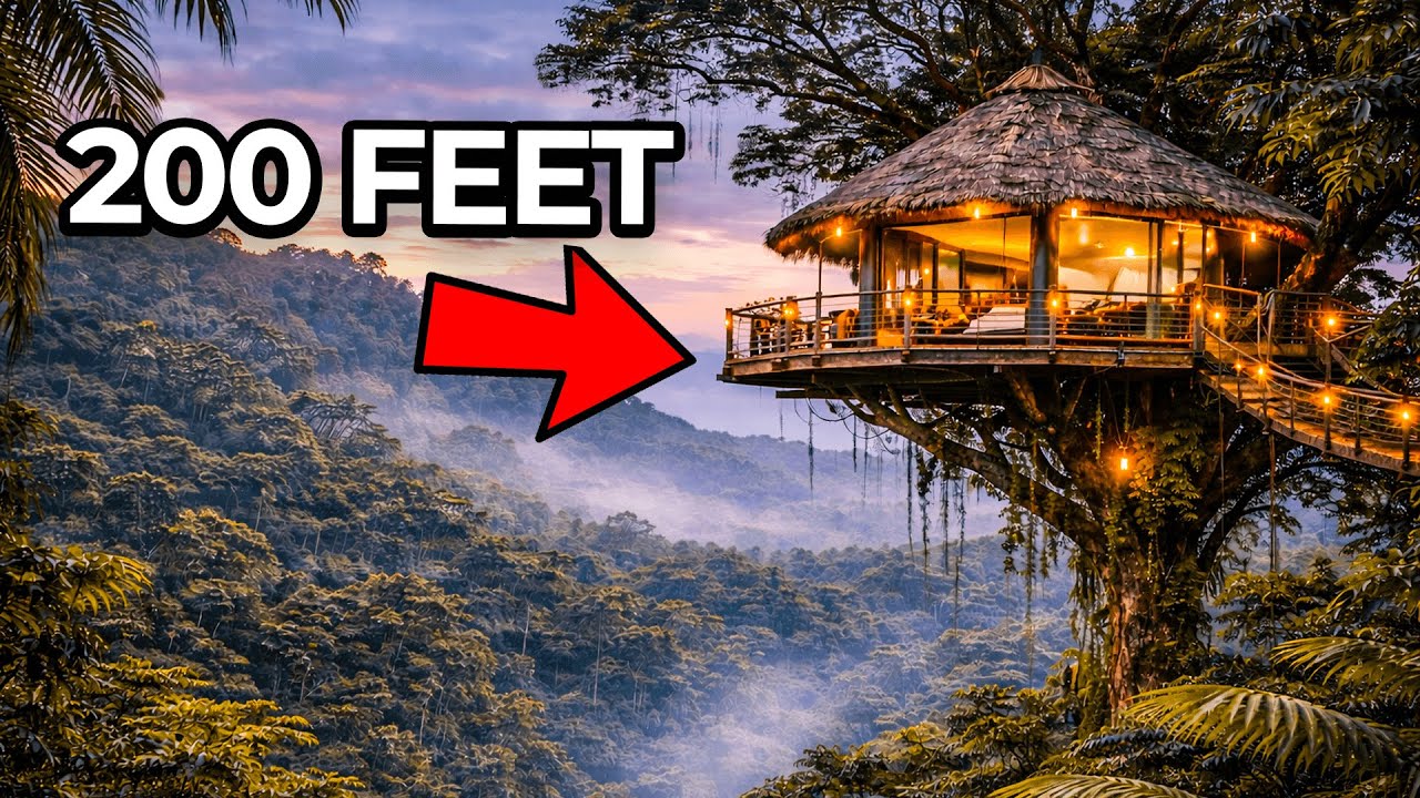 Building a HIDDEN TREEHOUSE 200 Feet High!