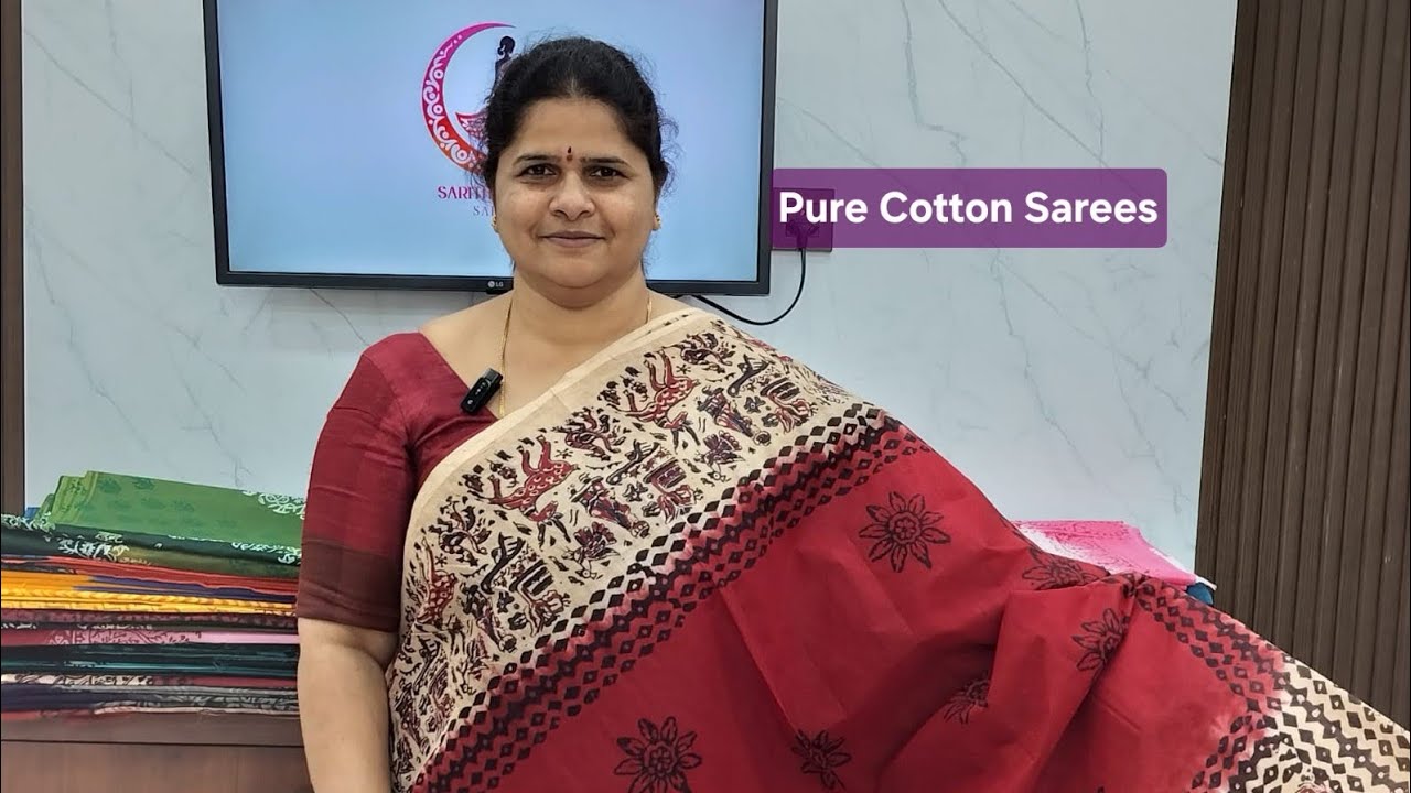 Pure Cotton Sarees | Saritha Reddy Sarees | Free shipping allover India 