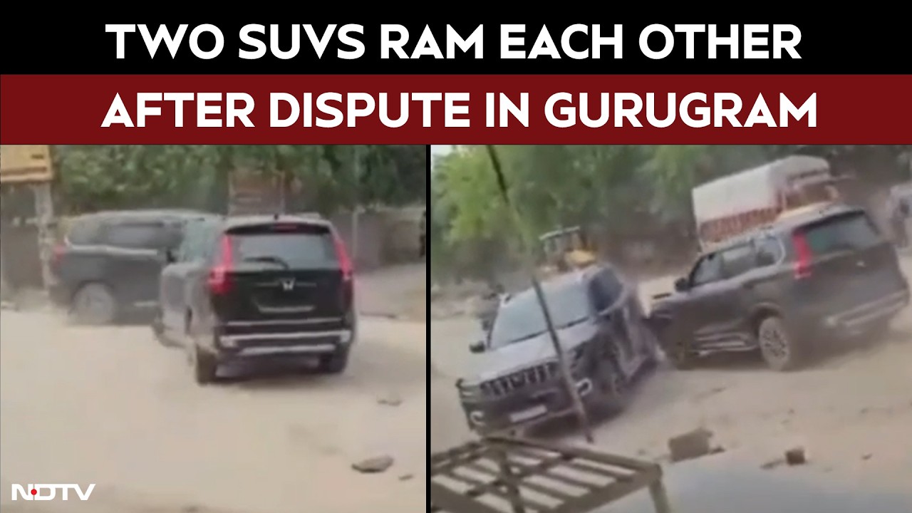 Gurugram Road Rage | SUV Drivers Ram Each Other After Road Rage, Viral Video Shocks Viewers