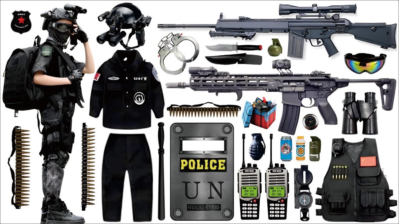 Unboxing of special forces toys: HK416 assault rifle, M16 carbine, SLR assault rifle, Desert Eagle