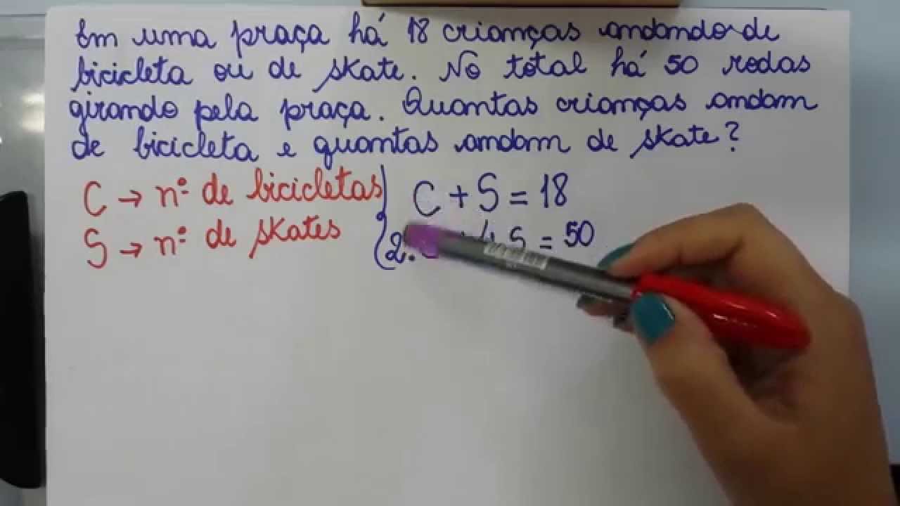# 1 Sistemas de equações de 1º grau  - Resolução de problemas - Prof Edna