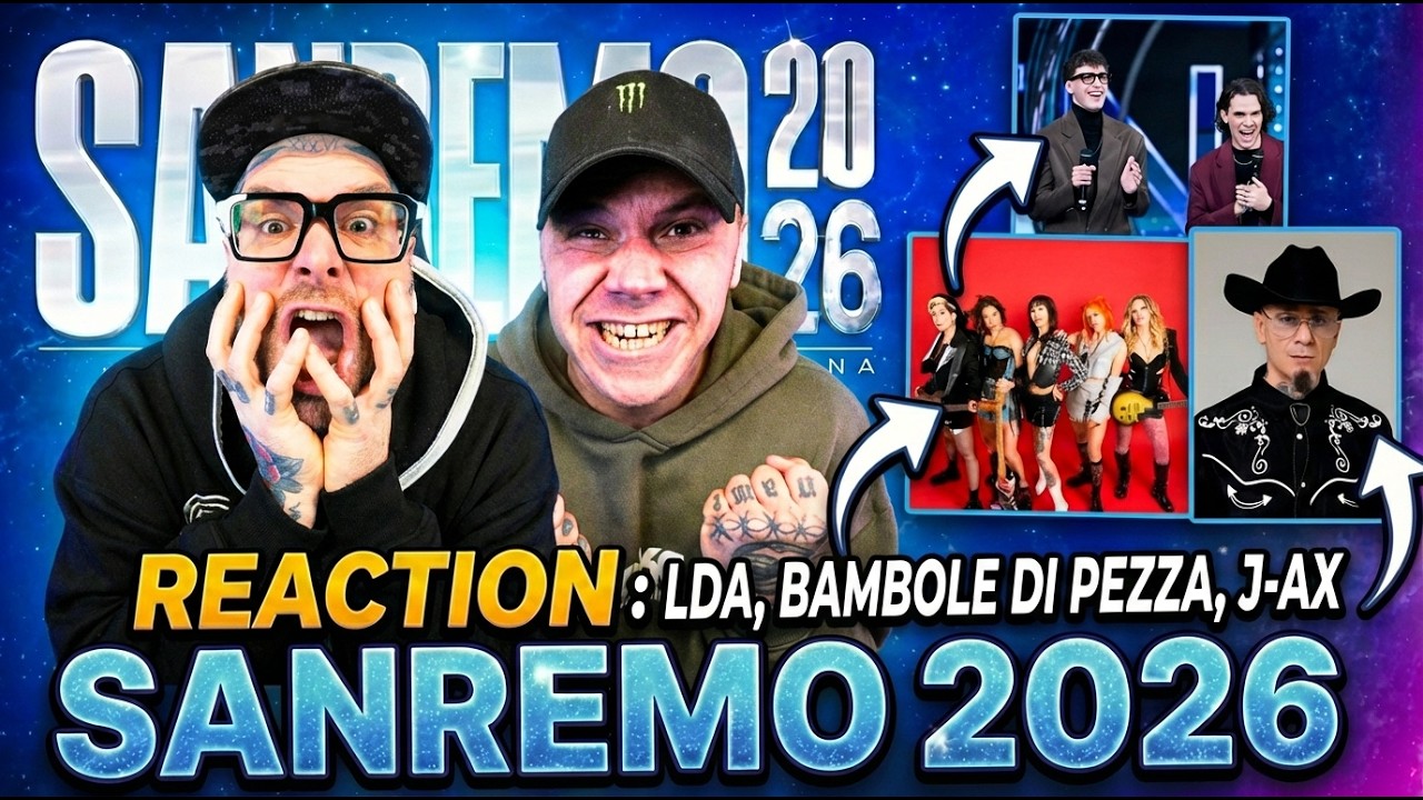 SANREMO 2026:  J-AX , BAMBOLE DI PEZZA, LUCA D'ALESSIO e AKA 7VEN  #3 | Reaction Arcade Boyz