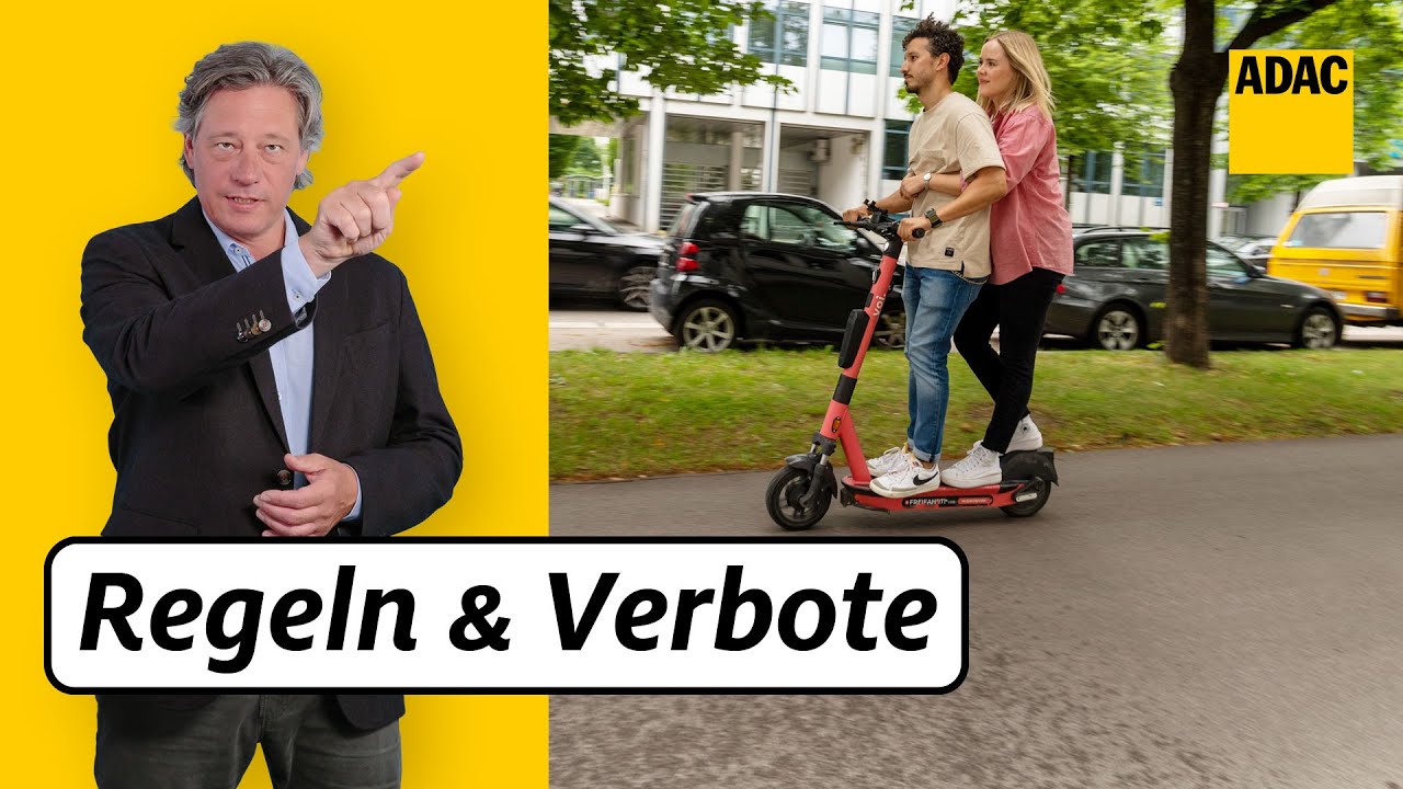 Darf ich zu zweit E-Scooter fahren? | ADAC | Recht? Logisch!
