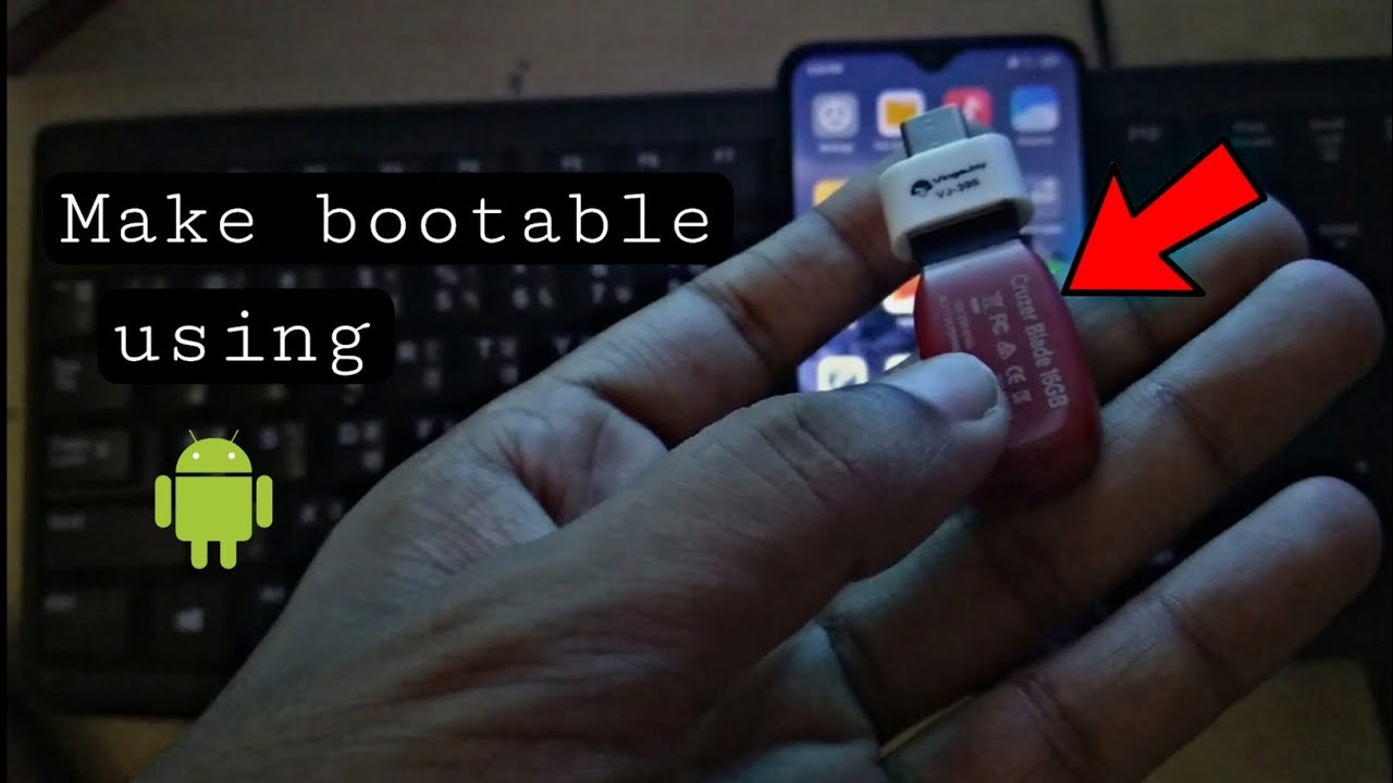 Make bootable pendrive using Android phone | windows 7 instalation |