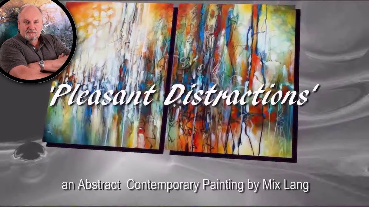 Painting Acrylic Abstract Art 2 Piece Drip Fluid Brushing Technique