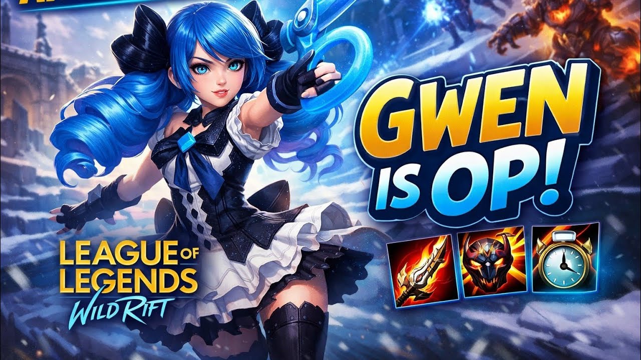 Dominating Aram with Gwen-Op Scissors in League of legends Wild Rift! 