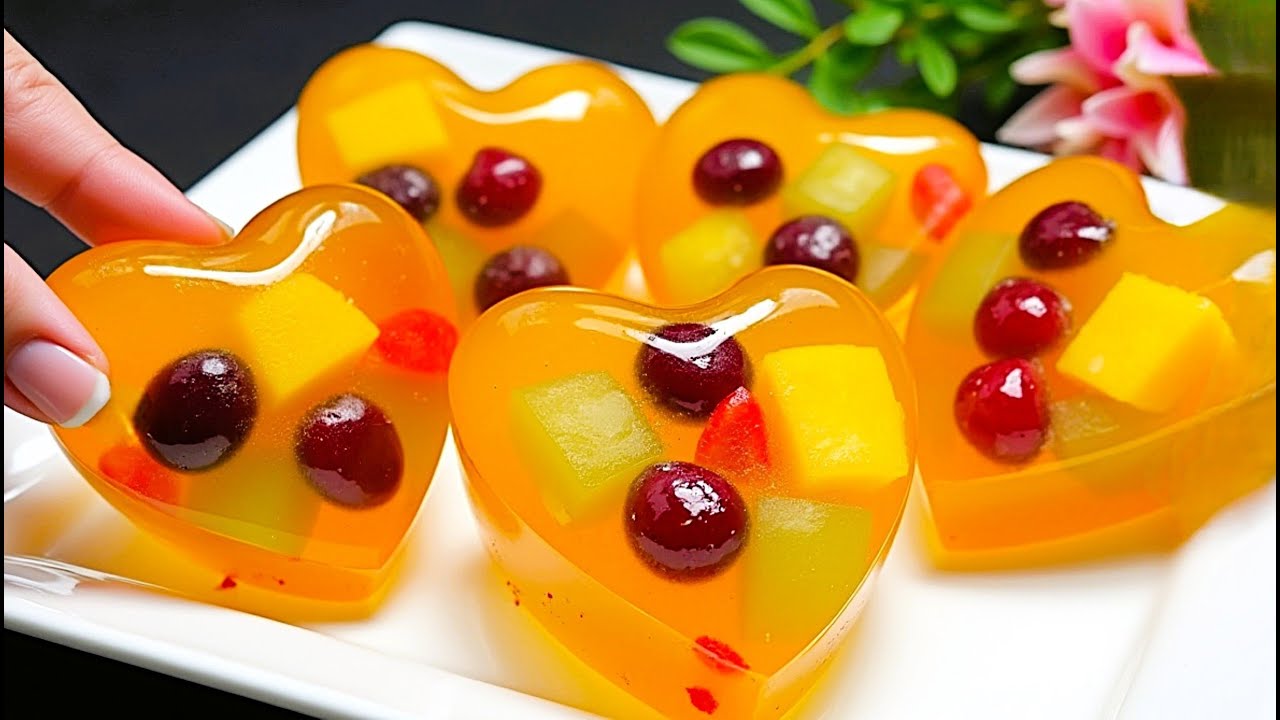 Nur Orange und Obst! Valentinstagsdessert in 5 Minuten! Kein Backen nötig!