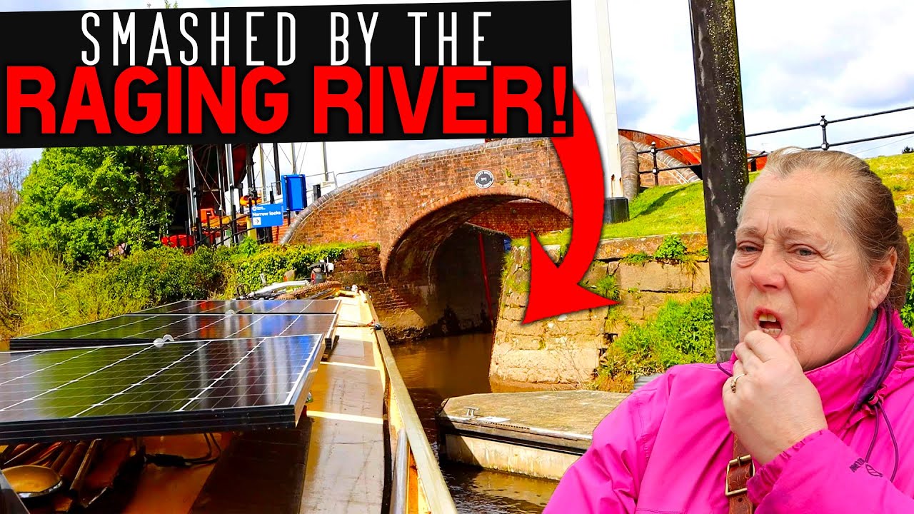 Narrowboat SLAMMED by The FLOODING River Severn! This Was FRIGHTENING! - 425