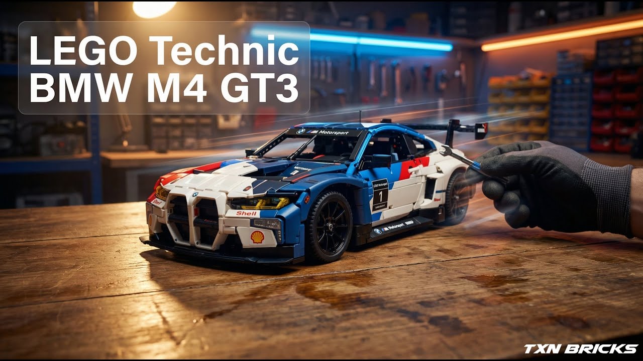 LEGO Technic BMW M4 GT3 | 4K Stop Motion