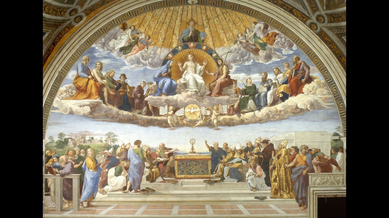 Raffaello - Disputa del Sacramento. Commento iconografico-spirituale a cura di Alessio Fucile
