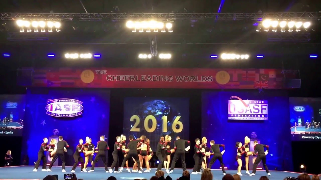 The Cheerleading Worlds 2016 Championship International Open Large Coed L5 Coventry Dynamite Ignite