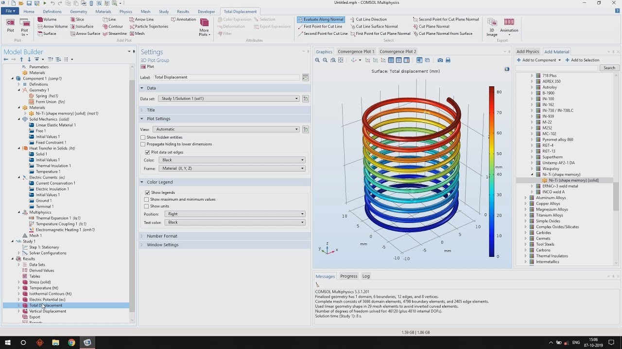 SMA Spring Simulation Tutorial | COMSOL Multiphysics