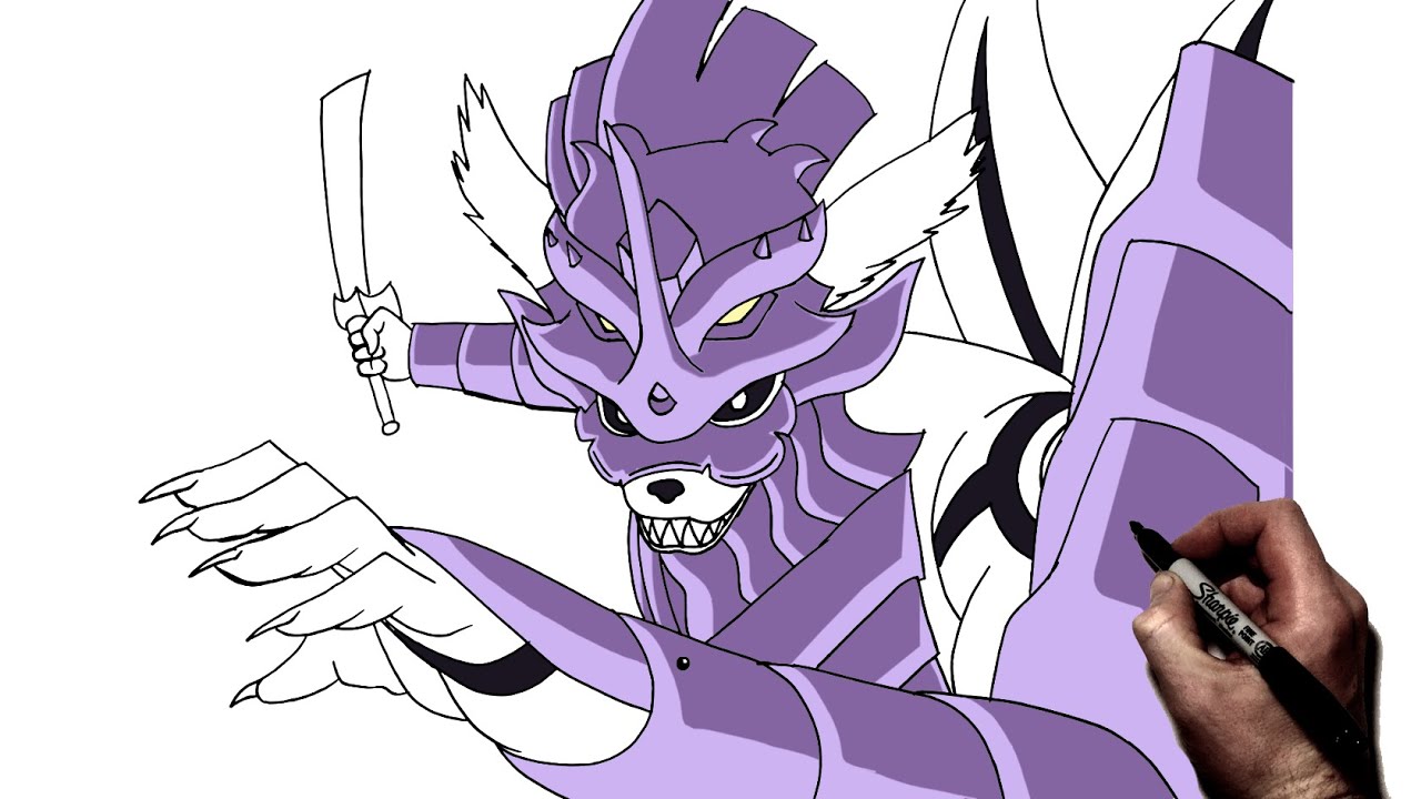 How To Draw Kurama Susanoo Armour | Step By Step | Naruto