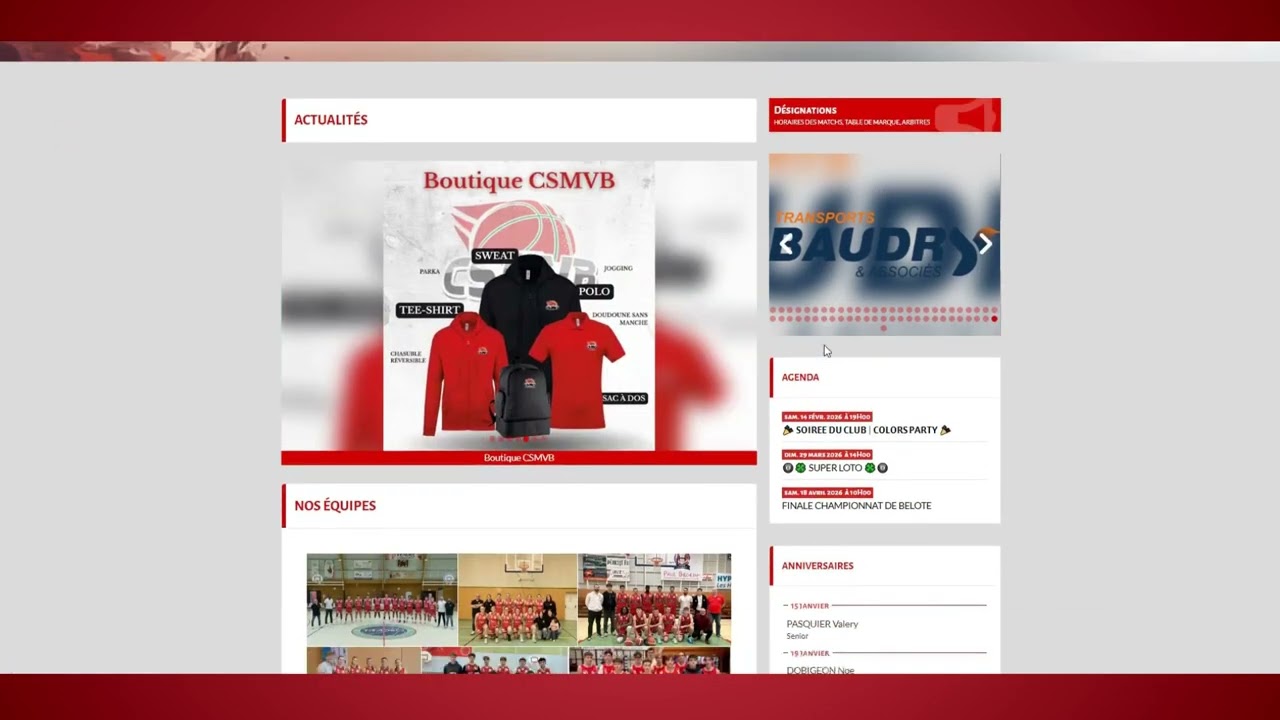 Tuto utilisation site csmvb