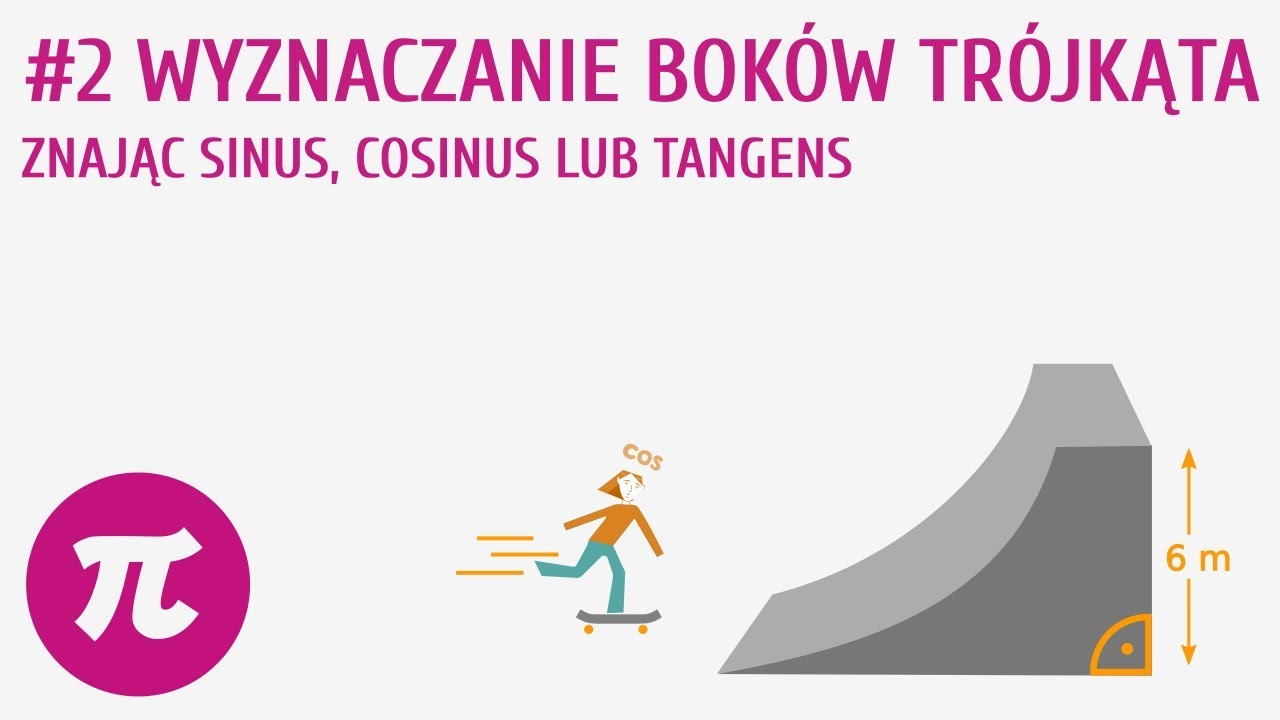 Wyznaczanie boków trójkąta znając sinus, cosinus lub tangens #2 [ Trygonometria ]