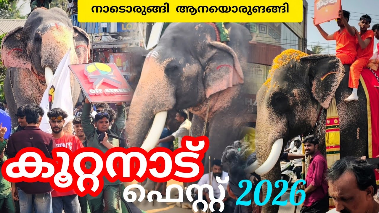 കൂറ്റനാട് ഫെസ്റ്റ് 2026  തുടക്കമായി 🥰#lathevlogs #koottanad #nercha #trending #viral #elephant 