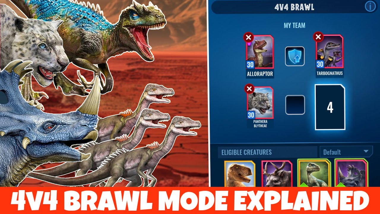 *EXCLUSIVE * 4v4 Brawl Mode Explained | Gameplay Footage | Jurassic World Alive
