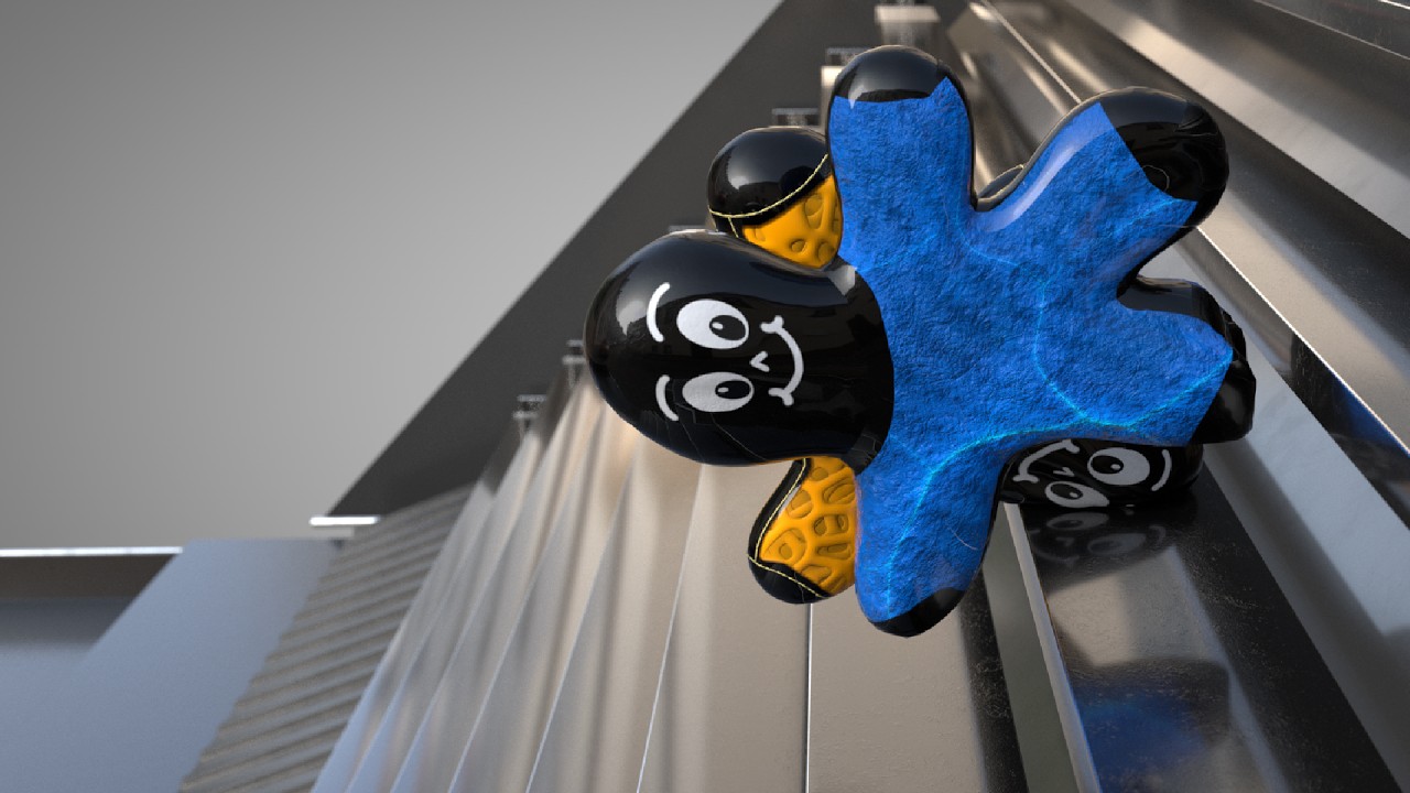 Only Blue & Orange ❤️ Softbody Simulation V78 Slow ❤️ C4D4U